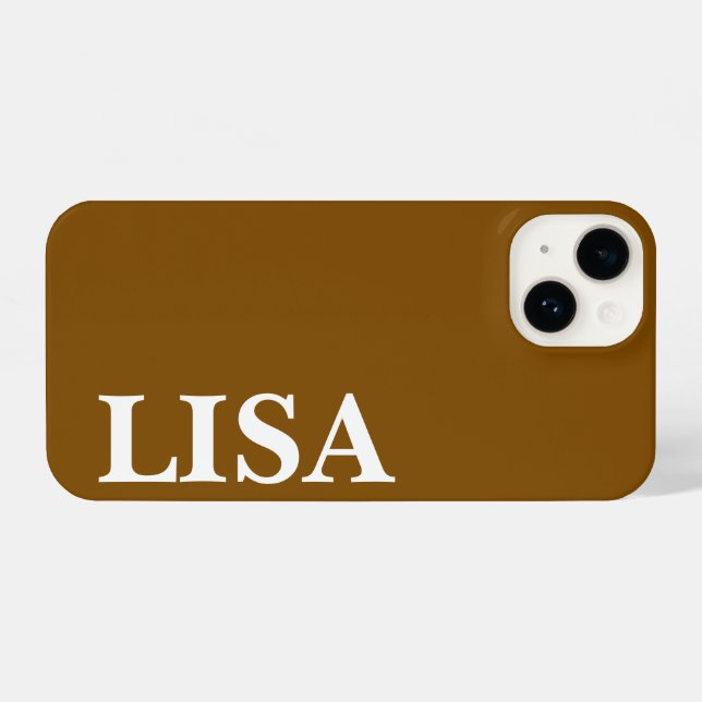INDIVIDUELLER NAME STYLISH MODERN MINIMAL MONOGRAM iPhone HÜLLE (Rückseite (Horizontal))