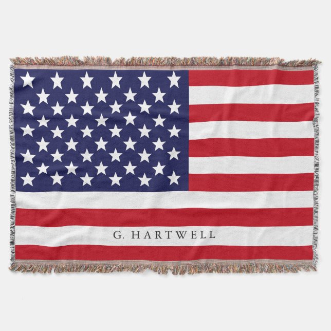 Individueller Name Stylized patriotische Decke (Vorderseite)