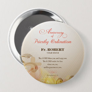 Individueller Name u. Jahr, 60. priesterliche Button