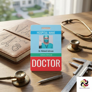 Individueller Name und Foto Ärztliche ID-Karte Ausweis