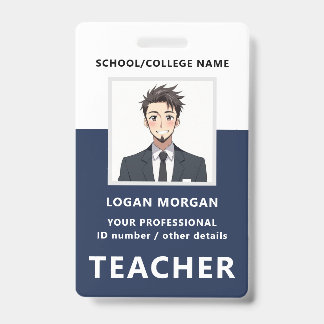 Individueller Name und Foto | Lehrer-ID-Karte Ausweis