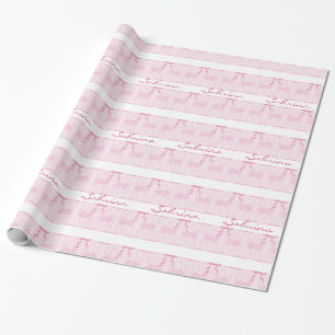INDIVIDUELLER NAME Vintage-Spitze Mädchen Baby-Par Geschenkpapier