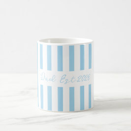 individueller Papa-Becher, babyblaue gestreifte Ba Kaffeetasse