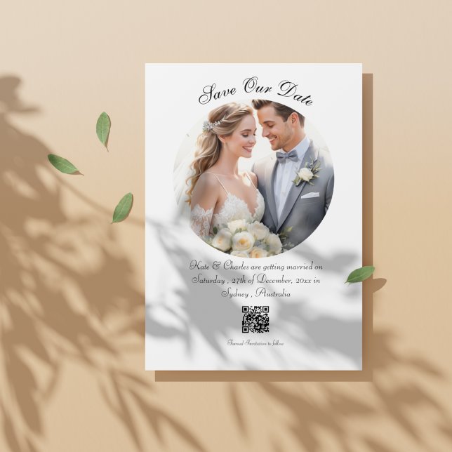 Individueller QR-Code des modernen Fotos Save the  Save The Date (Von Creator hochgeladen)