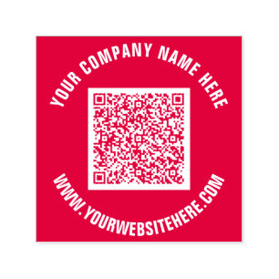 Individueller QR-Code für Text und Farben Moderne Permastempel
