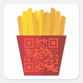 Individueller QR-Code für Unternehmen Quadratischer Aufkleber
