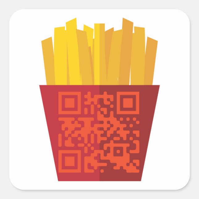 Individueller QR-Code für Unternehmen Quadratischer Aufkleber (Vorderseite)