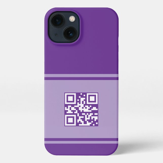 Individueller QR Code Telefoncase, Business QR Tel iPhone Hülle (Rückseite)