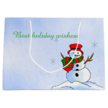 Individueller Schneemann mit Schneeflocken