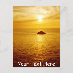 Individueller Sonnenuntergang durch Cornwall Postkarte