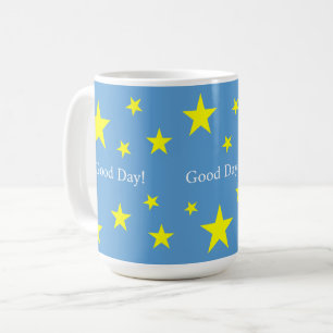 Individueller Spaß, goldene gelbe Sterne, Sky Soft Kaffeetasse