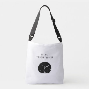 Individueller Spruch Schwarze Katze Es ist OK ein  Tragetaschen Mit Langen Trägern