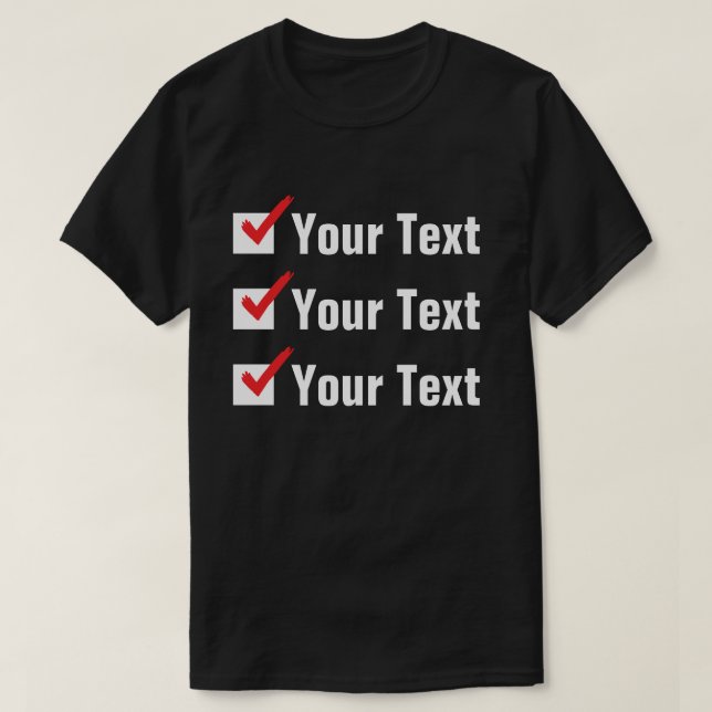 Individueller Status - Persönliche Werbung T-Shirt (Design vorne)