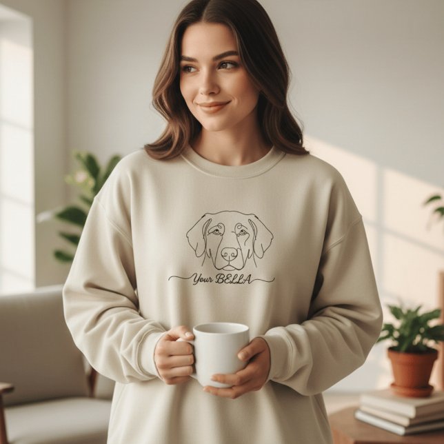 Individueller Sweatshirt mit Linienkunst von Hunde (Von Creator hochgeladen)