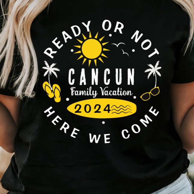Individueller T - Shirt für Familienurlaub (Cancun Family Vacation 2024 T-shirt)