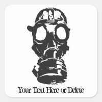 Individueller Text-/Farbschwarzer Retro-Gasmaske