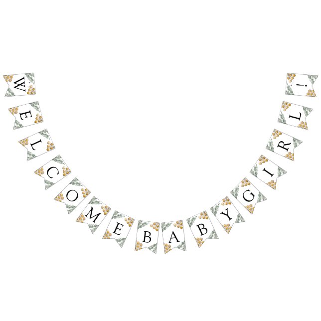 Individueller Text für Golden Bees und Eukalyptus Wimpelkette (Alle)