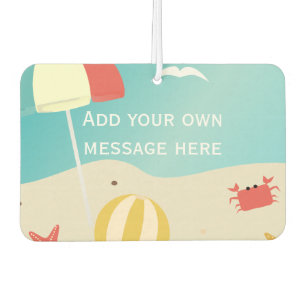 Individueller Text für Sommerurlaub am Meer Autolufterfrischer