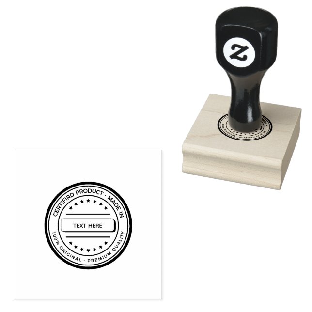 Individueller Text hier 100% Original Hergestellt  Gummistempel (Stempel)