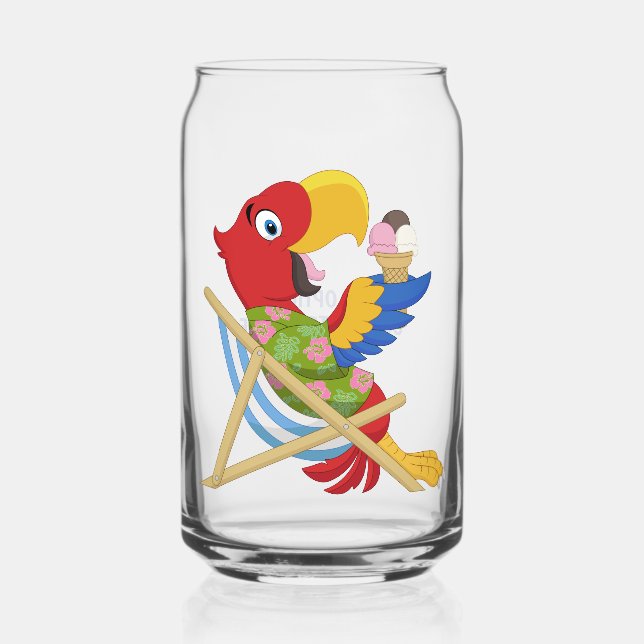 Individueller Text von Beach Macaw Dosenglas (Vorderseite)