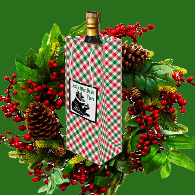 Individueller Urlaub Schottischer Terrier Geschenktüte Für Weinflaschen (Put their favorite Scotch in this customizable wine bag! Edit the text if you'd like.)