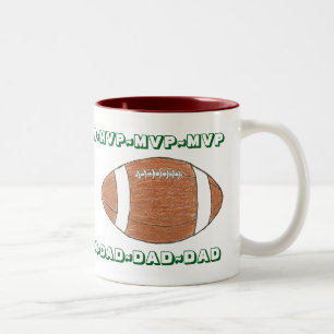 Individueller Vatertag-Becher MVP DAD Zweifarbige Tasse