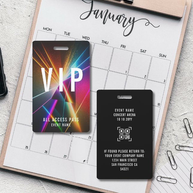 Individueller VIP Concert Event All Access Pass QR Ausweis (Von Creator hochgeladen)