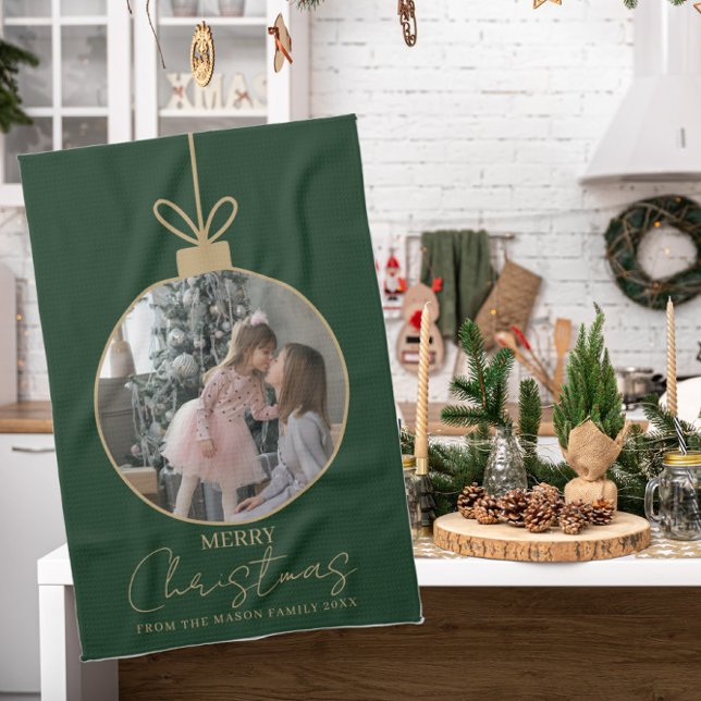 individueller Weihnachtsbaumschmuck mit Foto Geschirrtuch (Von Creator hochgeladen)