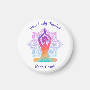 Individueller Yoga-Magnet mit Namen & Mantra Magnet