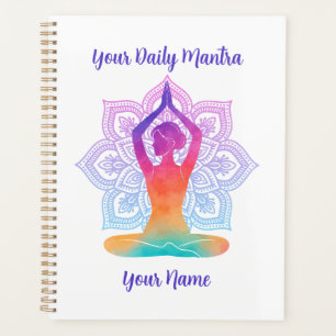 Individueller Yoga-Planer mit Namen und Mantra Planer
