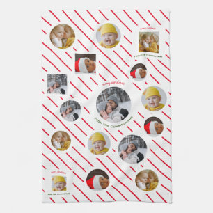 Individuelles 4-Foto-🎄 Geschirrtuch