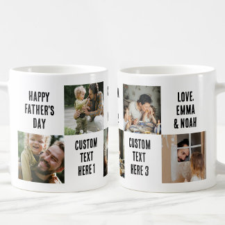 Individuelles 5-Foto-Vater-Geschenk personalisiert Kaffeetasse