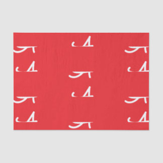INDIVIDUELLES ANFANGSGEWEBEPAPIER IN ROT UND WEISS SEIDENPAPIER