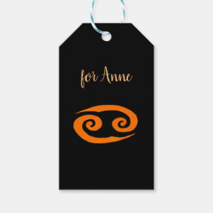 Individuelles Astrologie-Zeichen für Golden Cancer Geschenkanhänger