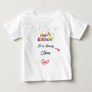 Individuelles Baby-Geburtstagsgeschenk-T-Shirt – W Baby T-shirt