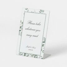 Individuelles Badezimmer-Zeichen in Eukalyptus