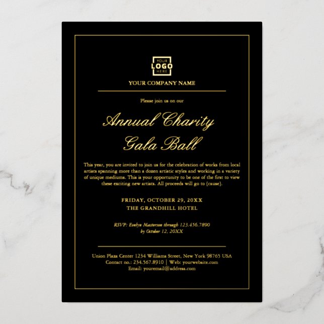 Individuelles Business Corporate Event Party Folieneinladung (Vorderseite)