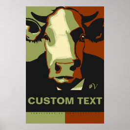 Individuelles Camo-Pop-Art-Kuhplakat Poster