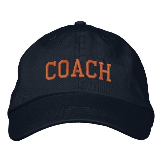 Individuelles Coach-Geschenk Bestickte Baseballkappe (Vorderseite)