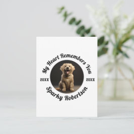 Individuelles Design zur Erinnerung an Ihren Hund Postkarte