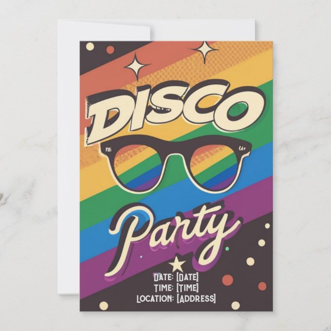 Individuelles Disco Gay Party Einladung (Vorderseite)