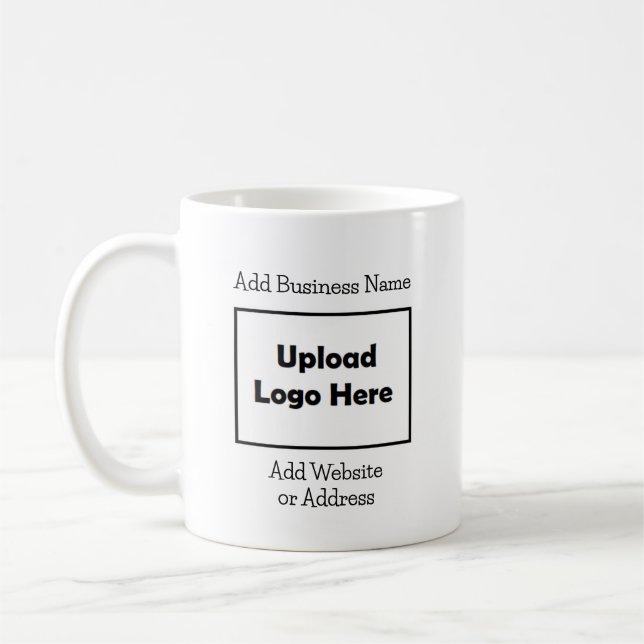 Individuelles Firmenlogo und Informationen  Kaffeetasse (Links)