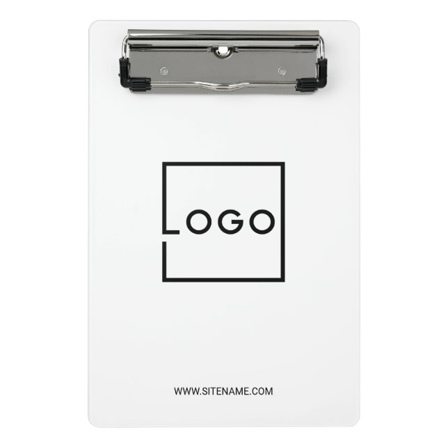 Individuelles Firmenschild mit individuellem Text Mini Klemmbrett (Vorderseite)