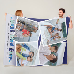 Individuelles Foto-Andenken 'Bester Vater überhaup Fleecedecke