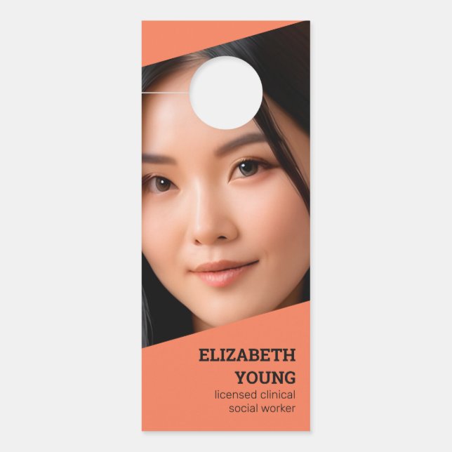 Individuelles Foto für Sozialarbeiter und QR Türanhänger (Vorderseite)