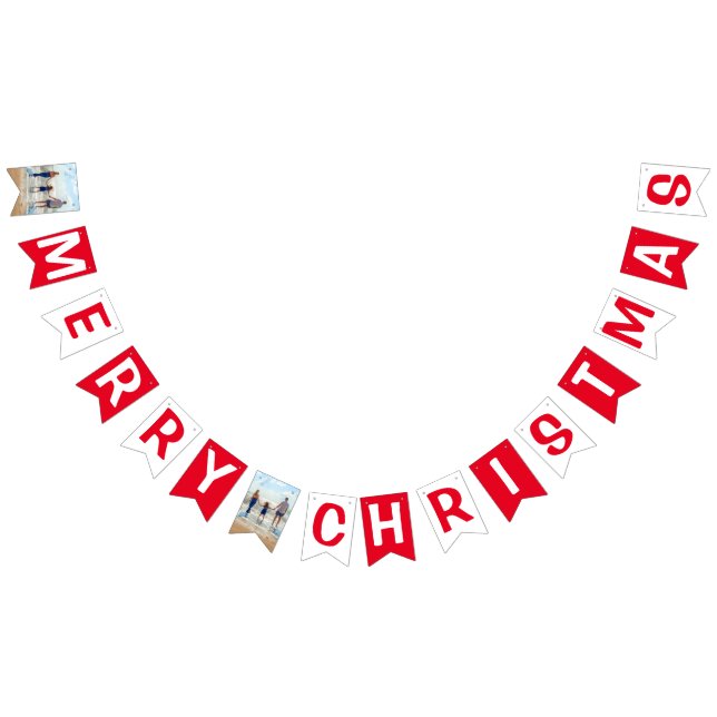 Individuelles Foto - Ihre eigene Designfamilie Wei Wimpelkette (Alle)