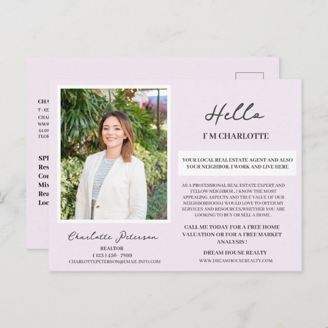 Individuelles Foto Ihre Nachbarschaft Einzigartige Postkarte (Vorne/Hinten)