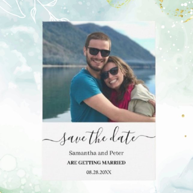 Individuelles Foto Moden Save the Date entspannt (Create lasting memories with our custom photo Modern Relaxed Save the Date cards.)