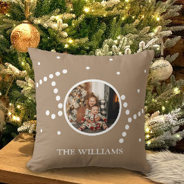 Individuelles Foto Naturbraun Weihnachtsfeiertag Kissen