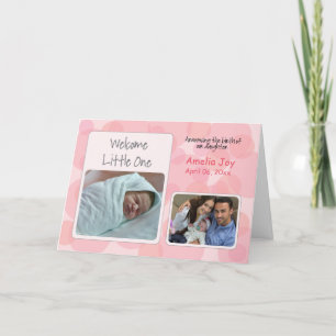 Individuelles Foto und Name Baby Girl Birth Announ Ankündigung